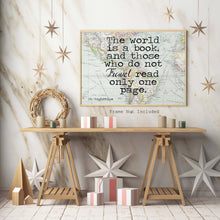 Load image into Gallery viewer, St Augustine Print - The world is a book, and those who do not travel read only one page - Unframed Travel Poster for Home UNFRAMED

