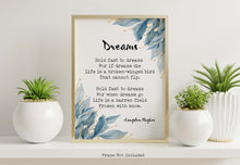 Load image into Gallery viewer, Dreams by Langston Hughes Poem Print
