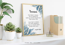 Load image into Gallery viewer, Dreams by Langston Hughes Poem Print
