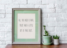 Load image into Gallery viewer, Peter Pan Print - All you need is faith, trust and a little bit of pixie dust

