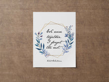 Load image into Gallery viewer, Walt Whitman Print - We were together. I forget the rest
