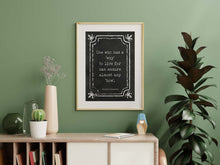 Load image into Gallery viewer, Nietzsche quote - One who has a why to live for - philosophy print - Home Office Wall Art
