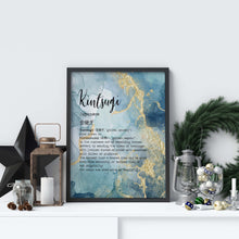 Load image into Gallery viewer, Kintsugi Meaning print - Kintsukuroi Definition Poster - UNFRAMED
