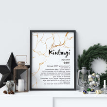 Load image into Gallery viewer, Kintsugi print - Japandi Decor - Kintsukuroi Definition Poster - Japanese Definition print
