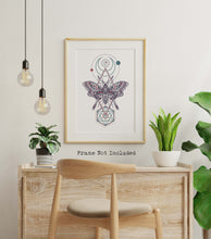 Load image into Gallery viewer, Sacred Geometry Wall Art - Celestial Moth - Luna Moth
