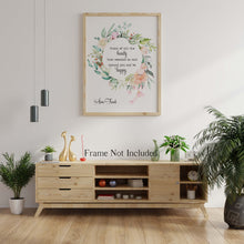 Load image into Gallery viewer, Anne Frank Quote Print - Think of all the beauty that remains - Unframed Poster - Happiness Quote
