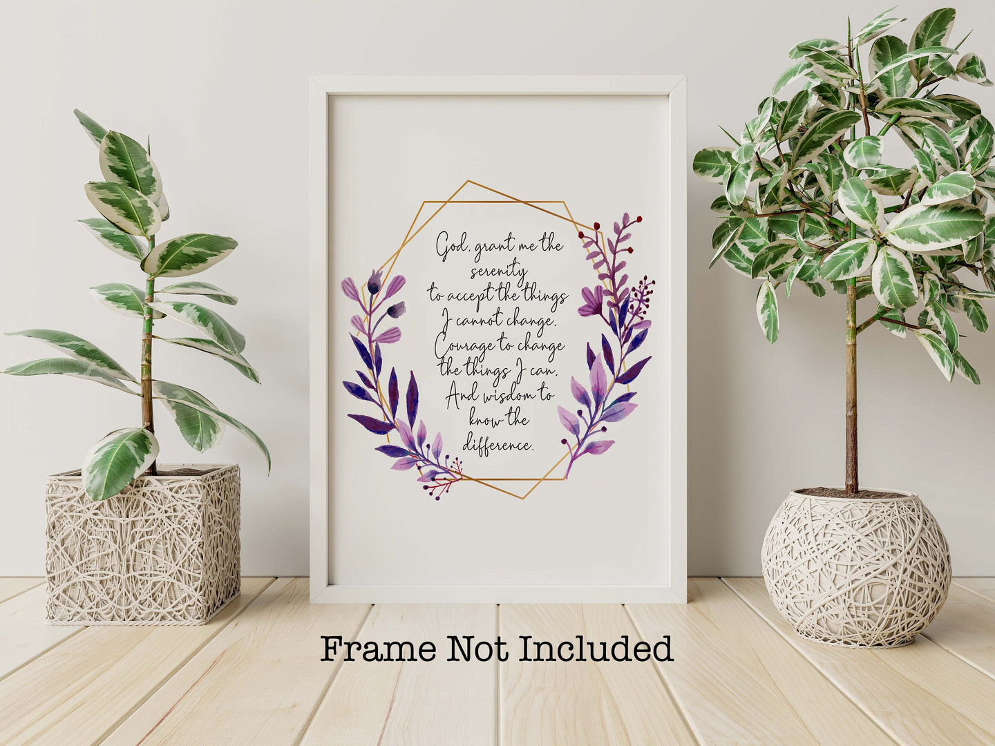 The Serenity Prayer Print - Reinhold Niebuhr - sobriety gift Alcoholics Anonymous twelve step recovery - Framed and Unframed Options
