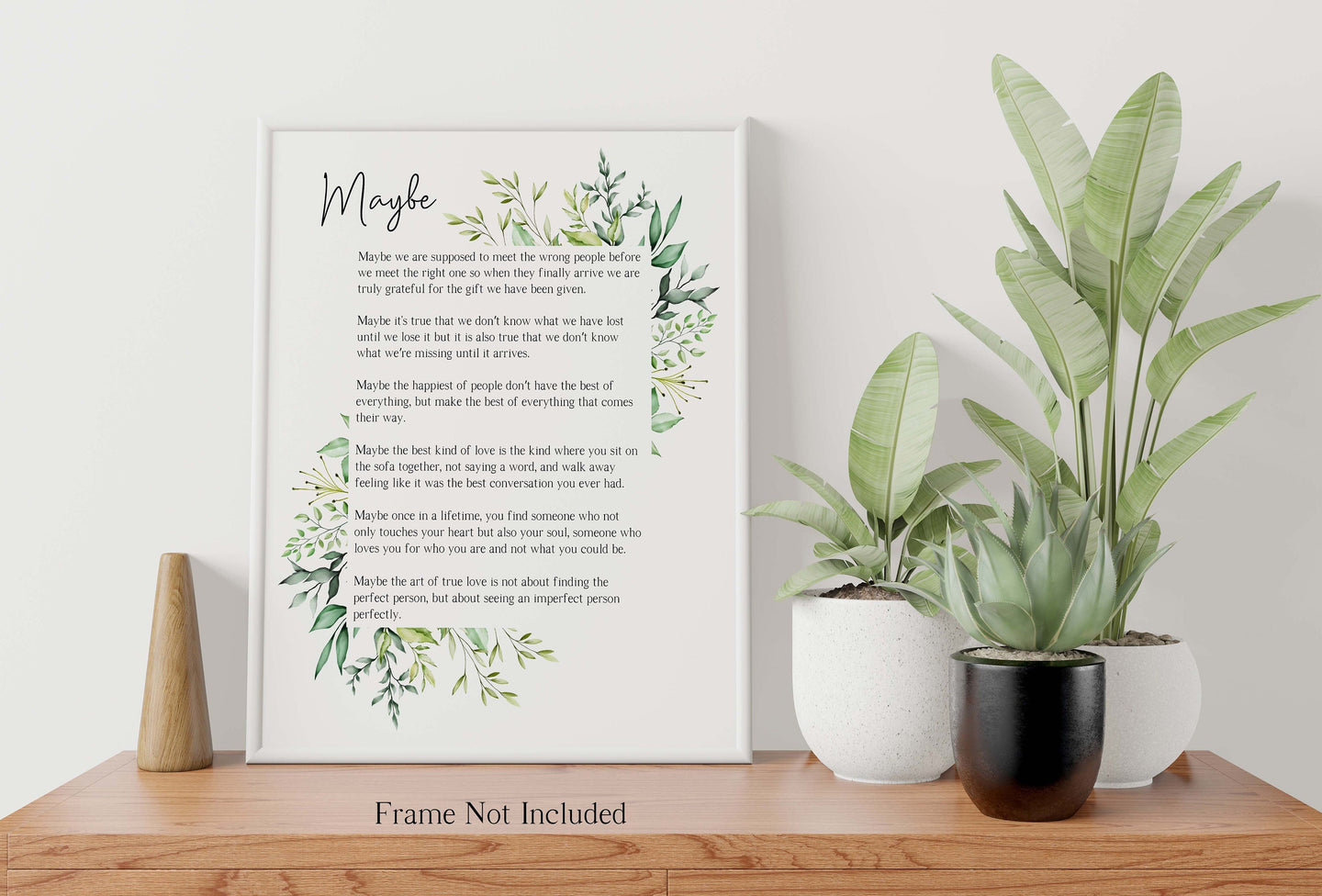 Maybe - Love Poem Print - Wedding Poem - Physical Art Print Without Frame