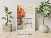 Load image into Gallery viewer, Nothing Gold Can Stay Robert Frost Poem Print - Robert Frost Quote Nature&#39;s first green is gold poetry poster Print - Autumn Home Decor
