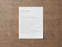 Load image into Gallery viewer, Wild Geese Poem Poster Print - Mary Oliver Poem
