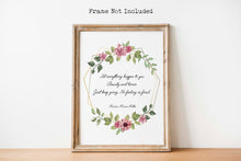 Load image into Gallery viewer, Rilke Quote - Let everything happen to you... No feeling is final Poem Art Poster Print - Physical Print Without Frame
