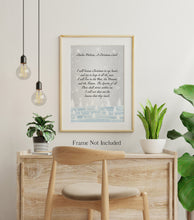 Load image into Gallery viewer, A Christmas Carol Quote - Charles Dickens I will honor Christmas in my heart - Literary wall art poster print, physical print without frame
