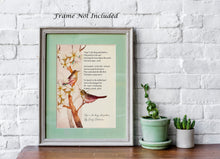 Load image into Gallery viewer, Hope is the thing with feathers - Emily Dickinson Poetry Wall art - Physical Print Without Frame
