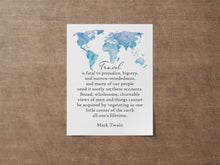 Load image into Gallery viewer, Travel is fatal to prejudice, bigotry, and narrow-mindedness - Mark Twain Quote - book lover Print for home library office wall Art UNFRAMED
