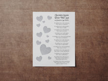 Load image into Gallery viewer, Children Learn What They Live Poem - Dorothy Law Nolte - Wall Art Poster Print - New Parents Gift - Physical Print Without Frame
