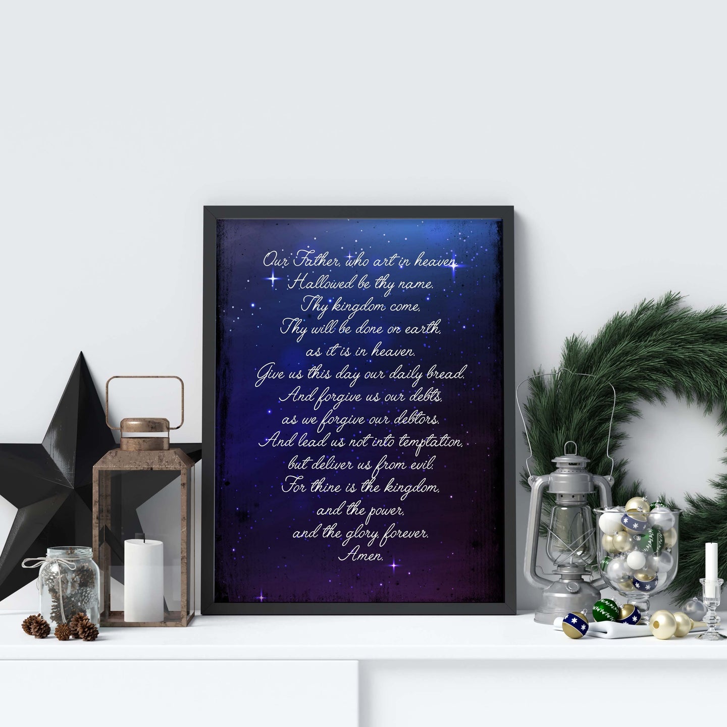 Lord's Prayer Print - Our Father Prayer - UNFRAMED