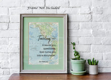 Load image into Gallery viewer, Ibn Battuta Travel Quote- Traveling it leaves you speechless, then turns you into a storyteller - Physical Print Without Frame
