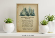 Load image into Gallery viewer, Stopping by Woods on a Snowy Evening - Robert Frost Poem - The woods are lovely, dark and deep - Framed And Unframed Options
