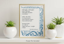 Load image into Gallery viewer, Wild Nights by Emily Dickinson Poem Print - Poetry Wall art - Physical Print Without Frame
