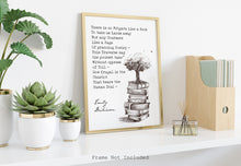 Load image into Gallery viewer, Emily Dickinson Poem Print - There is no Frigate like a Book - Physical Print Without Frame
