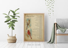 Load image into Gallery viewer, Litany of Trust Poster Print - Pair Of Cardinals Illustrated Prayer - Catholic Prayer for Trust - Catholic Wall Art - Print Without Frame
