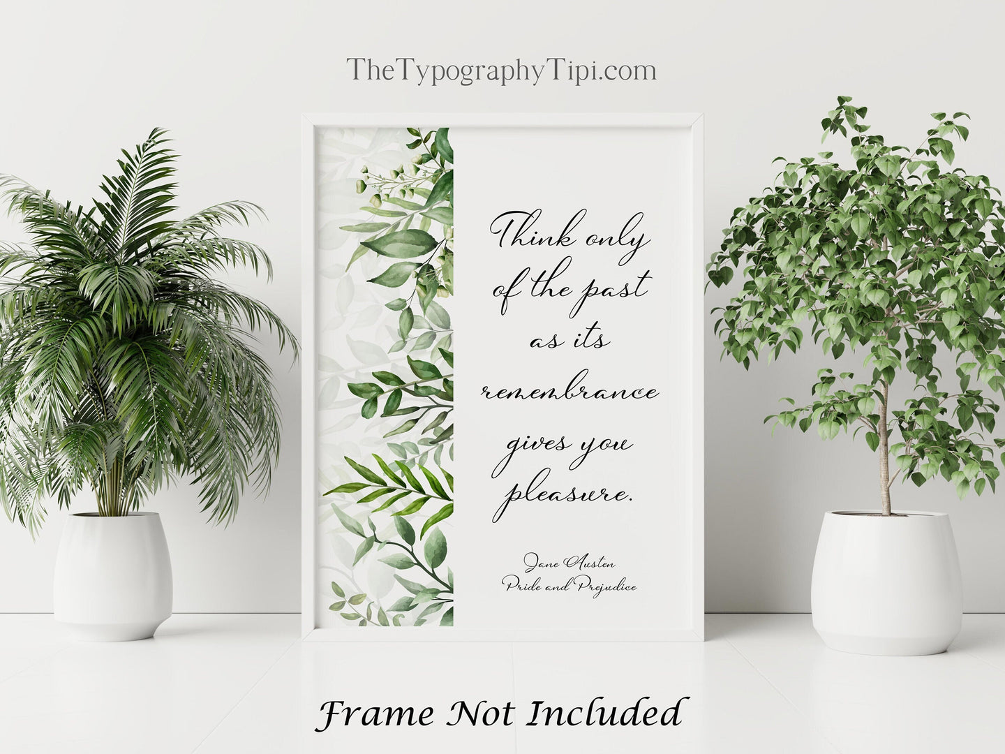 Reading Nook Jane Austen Book Quote Print - Think only of the past as its remembrance gives - Pride and Prejudice Quote - Library Book Nook