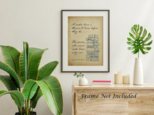 Load image into Gallery viewer, A Reader Lives a Thousand Lives Before They Die - Quote About Reading - Reading Nook Decor - Physical Art Print Without Frame Literary Decor
