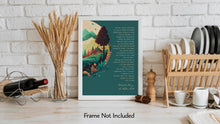 Load image into Gallery viewer, A Native Hill by Wendell Berry ... &quot;And so I go to the woods&quot; - illustrated poem - Physical Print Without Frame
