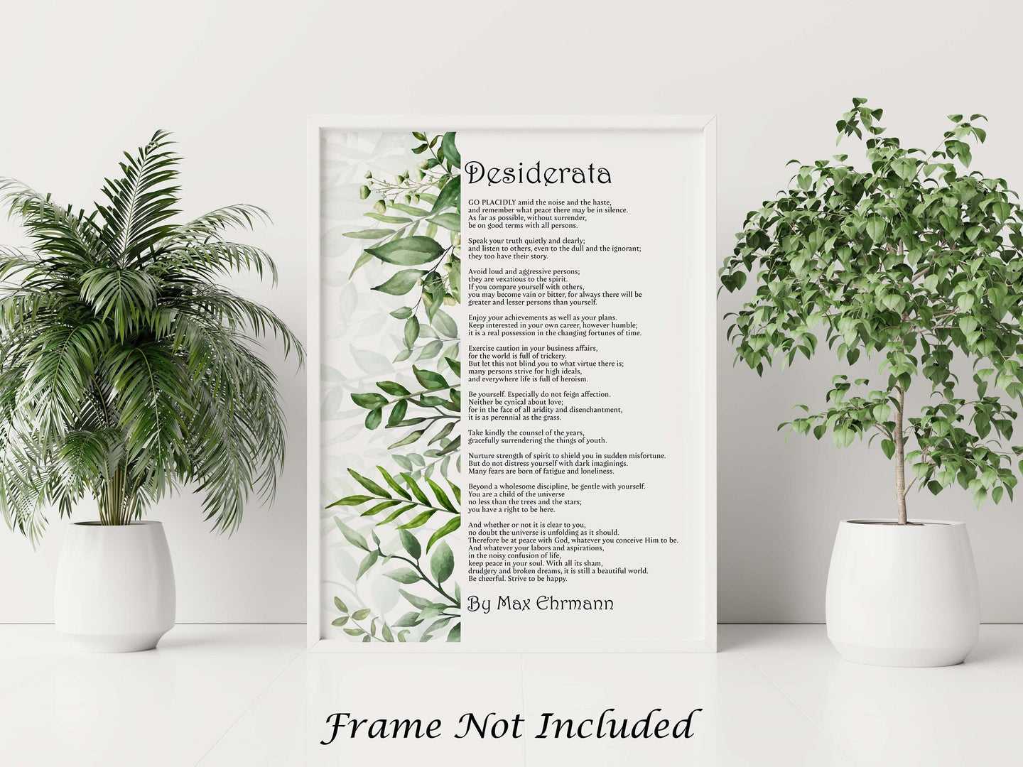 Desiderata Poetry print - Poem By Max Ehrmann - Physical Print Without Frame