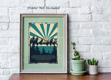 Load image into Gallery viewer, The Peace of Wild Things by Wendell Berry &quot;When despair for the world grows in me&quot; - Illustrated poetry art - Framed or Unframed Print
