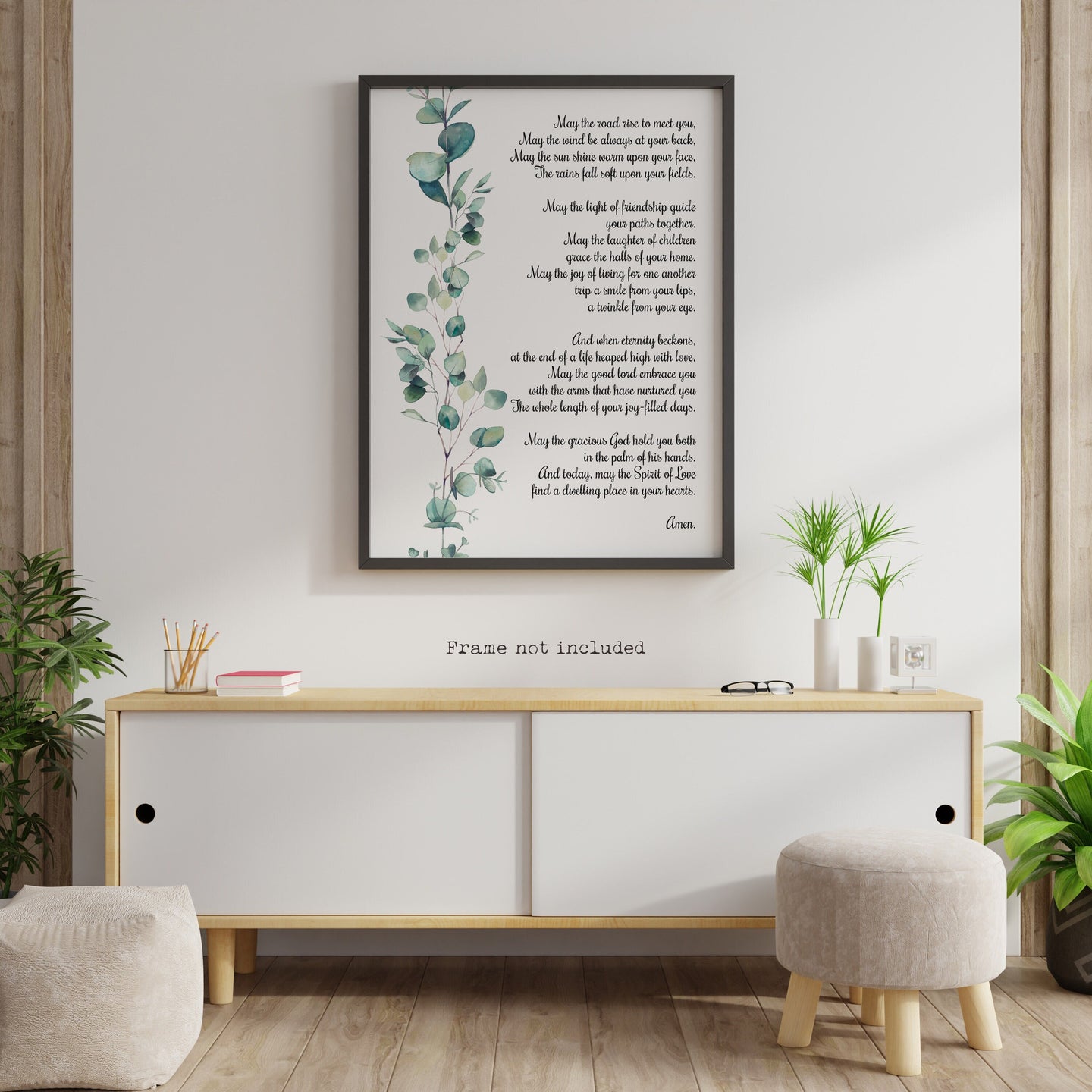 Irish wedding blessing - May the road rise up to meet you - UNFRAMED wall art print