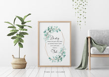 Load image into Gallery viewer, Emerson - Do not go where the path may lead - Travel Print with Eucalyptus wreath - Ralph Waldo Emerson UNFRAMED
