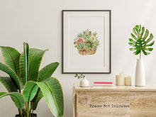 Load image into Gallery viewer, Watercolor succulent print - succulent painting poster Girls Bedroom decor UNFRAMED
