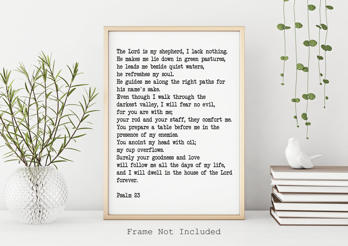 Psalm 23 bible verse wall art - The LORD is my shepherd