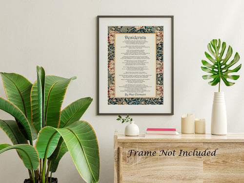 Desiderata Poem Print - Poem By Max Ehrmann - William Morris Poster