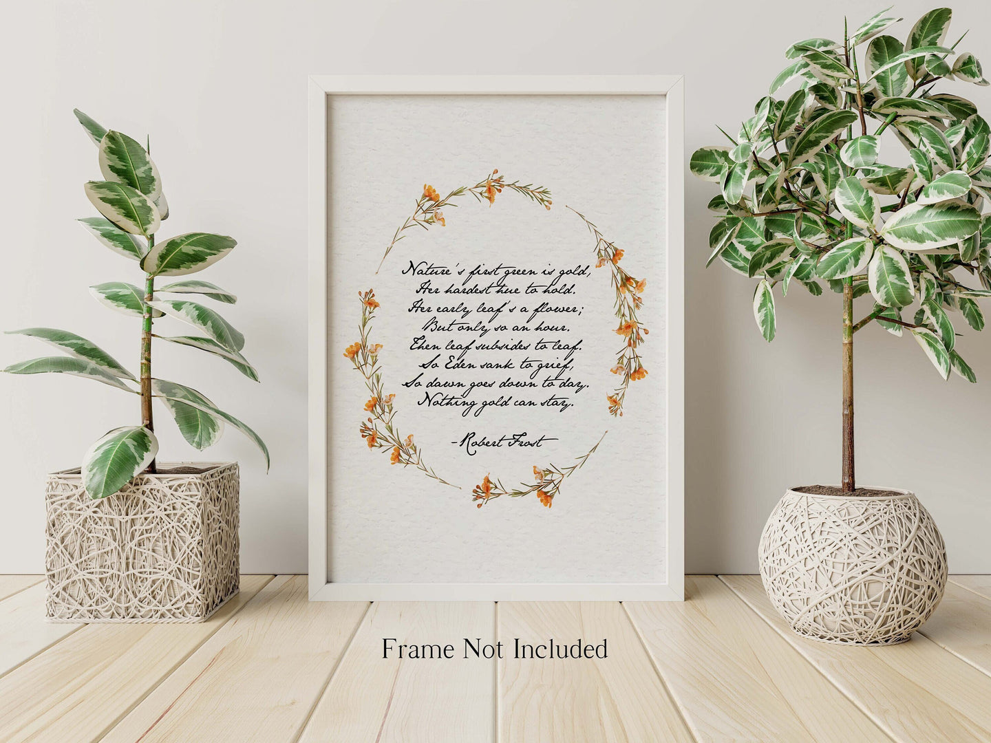 Robert Frost Poem Print - Nothing gold can stay