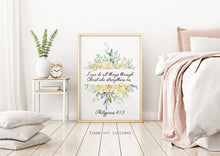 Load image into Gallery viewer, Philippians 4:13 - Scripture wall art - I can do all things through Christ - Bible Verse Wall art - Christian wall art
