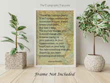 Load image into Gallery viewer, Anthony Bourdain Print - Travel isn&#39;t always pretty - Unframed inspirational print for Home, Inspirational bourdain quote Vintage map
