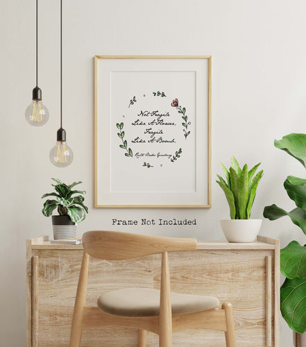 Ruth Bader Ginsburg Quote - Not Fragile Like A Flower, Fragile Like A Bomb - UNFRAMED Print