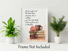 Load image into Gallery viewer, Haruki Murakami Quote If you only read the books that everyone else is reading Norwegian Wood Book Quote Framed &amp; Unframed Options
