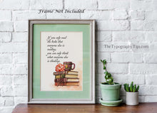 Load image into Gallery viewer, Haruki Murakami Quote If you only read the books that everyone else is reading Norwegian Wood Book Quote Framed &amp; Unframed Options
