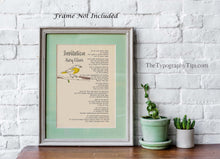 Load image into Gallery viewer, Invitation By Mary Oliver Poem Poster Print Framed &amp; Unframed Options
